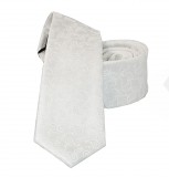                    NM slim szövött nyakkendő - Fehér mintás Mintás nyakkendők